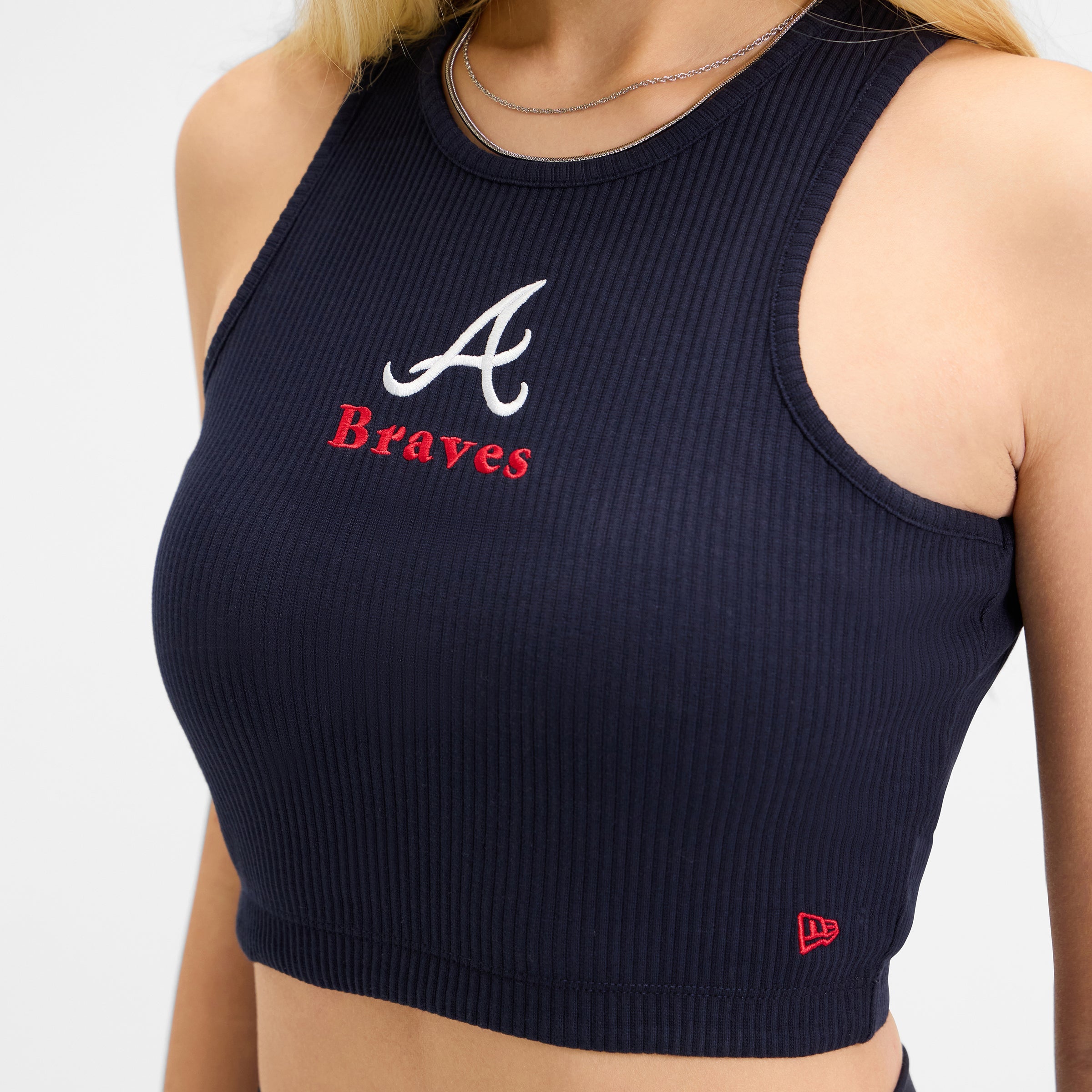 Atlanta Braves Leisure Cropped Women's Tank Top