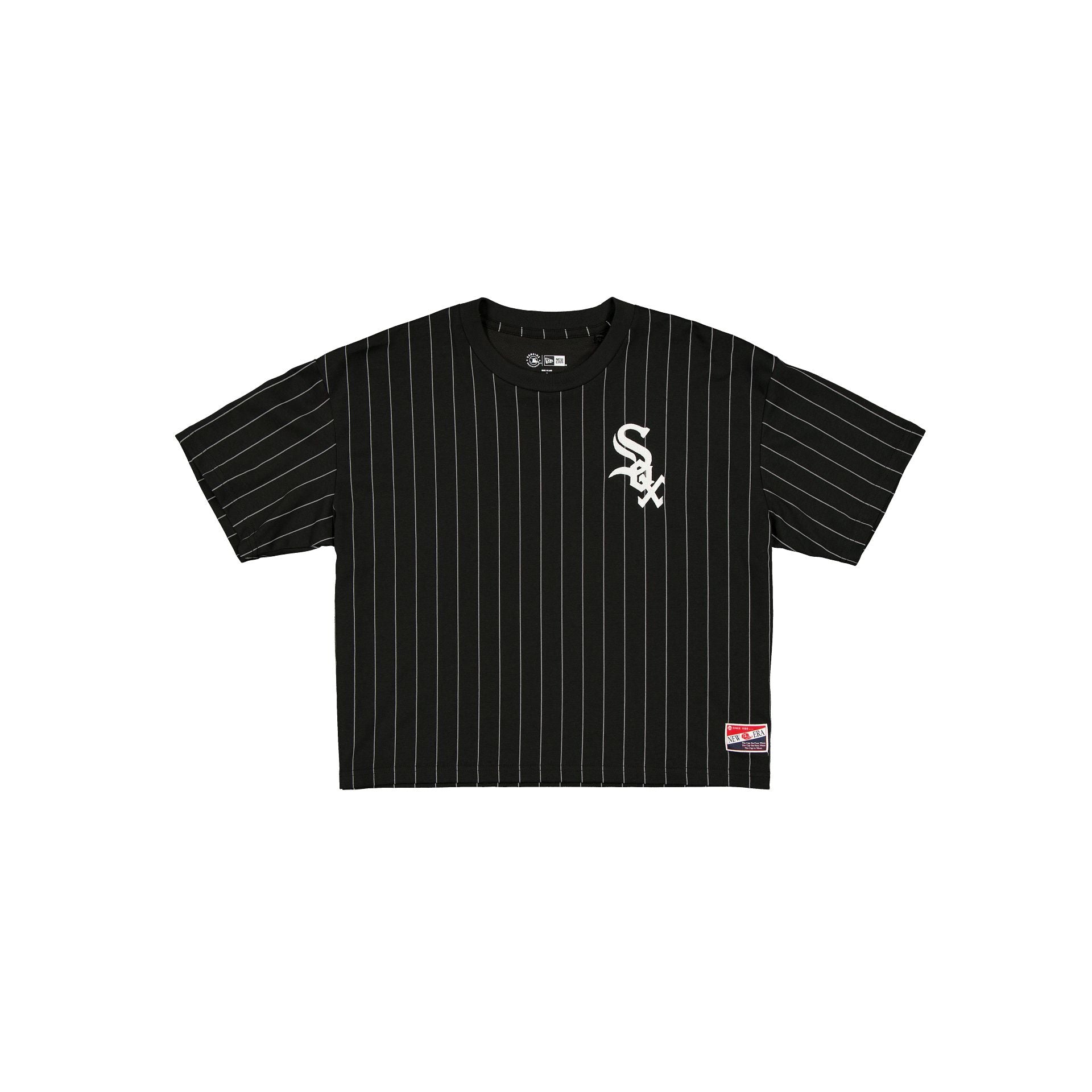 Chicago White Sox Throwback Women's Cropped Pinstripe T-Shirt