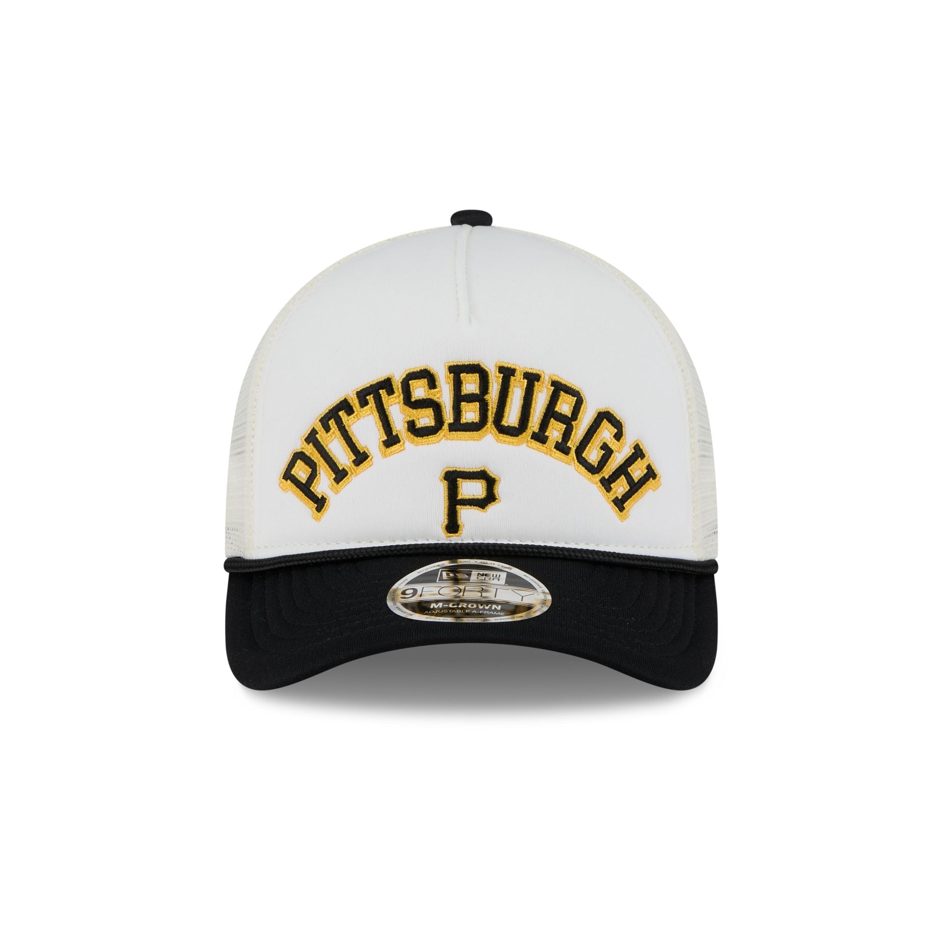 Pittsburgh Pirates Chrome Arch 9FORTY M-Crown A-Frame Trucker Hat