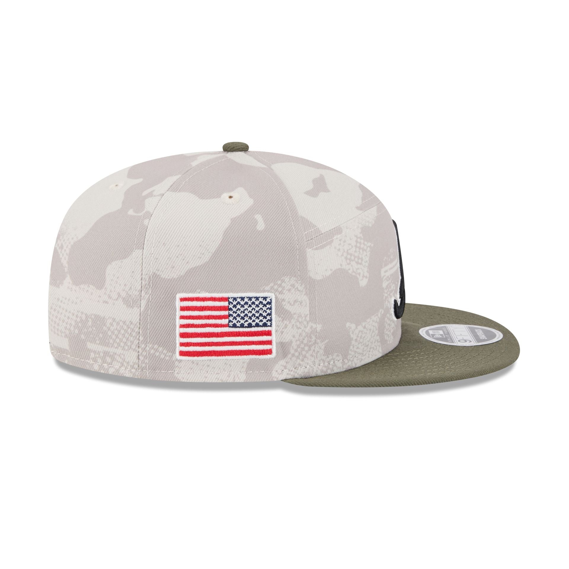 Atlanta Braves Armed Forces Day 2025 Split Panel 9FIFTY Snapback Hat