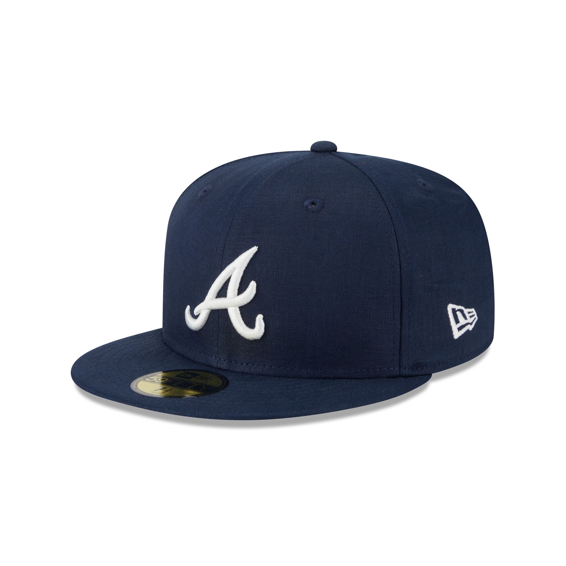 Team Linen Atlanta Braves 59FIFTY Fitted Hat