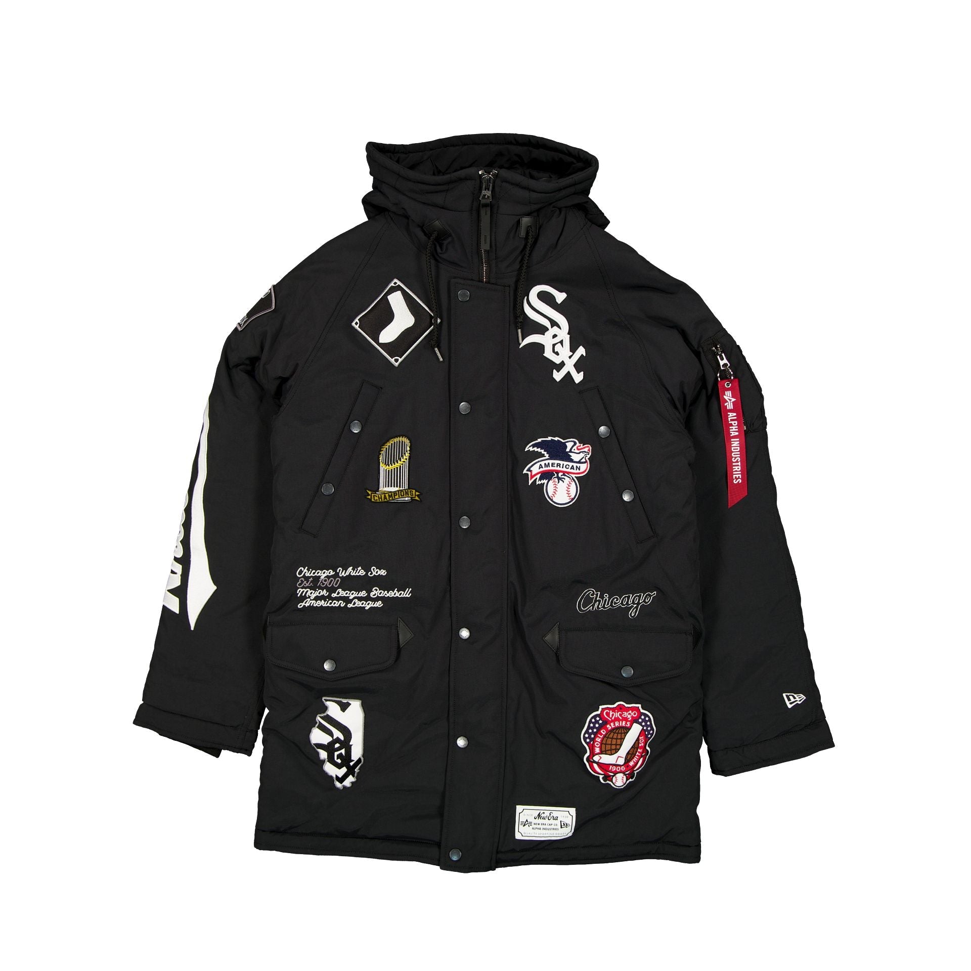 Alpha Industries x Chicago White Sox Black N-3B Parka Jacket