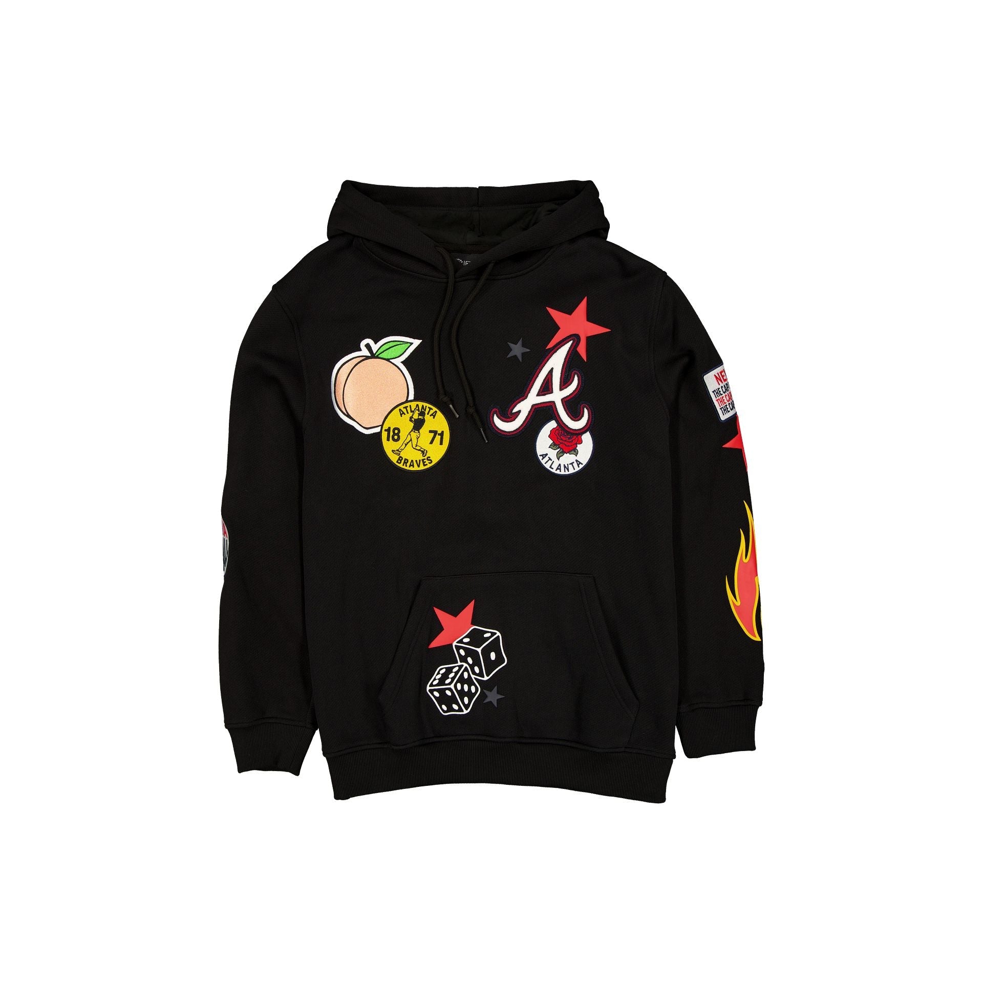 Atlanta Braves Uptown Threads Black Hoodie