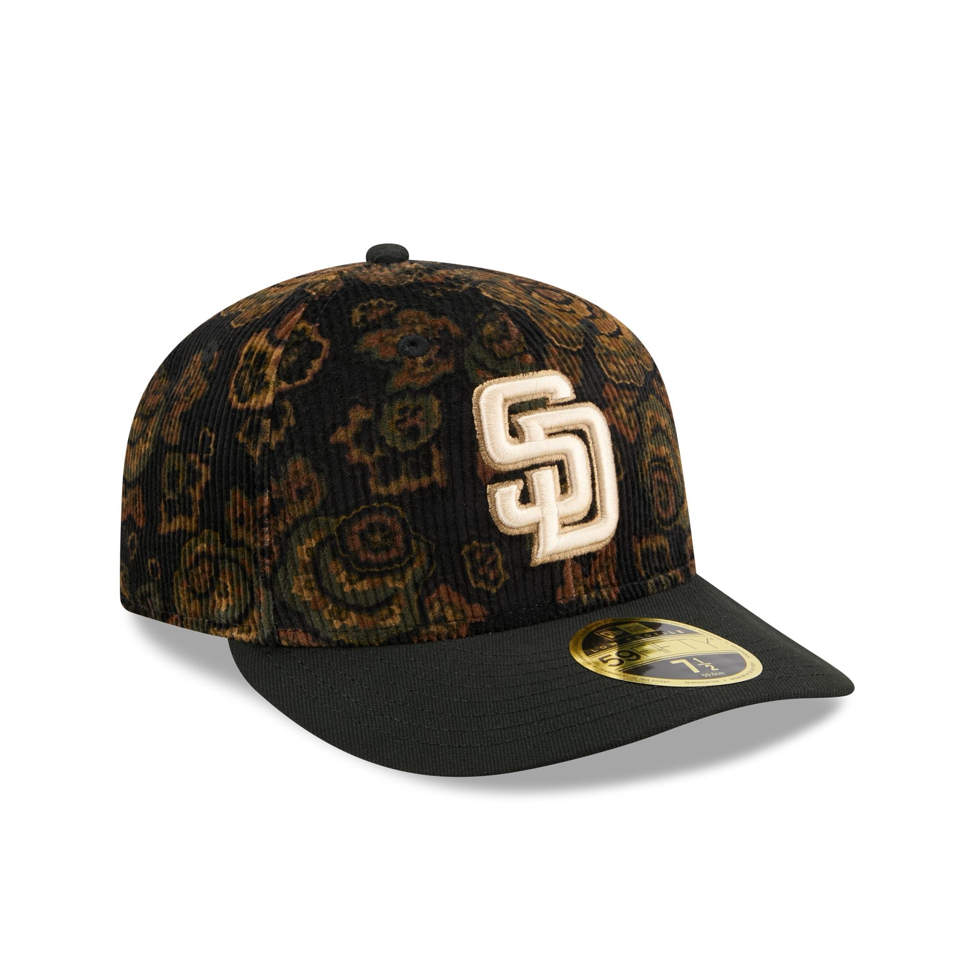 San Diego Padres Three Looms Floral Cord Low Profile 59FIFTY Fitted Hat