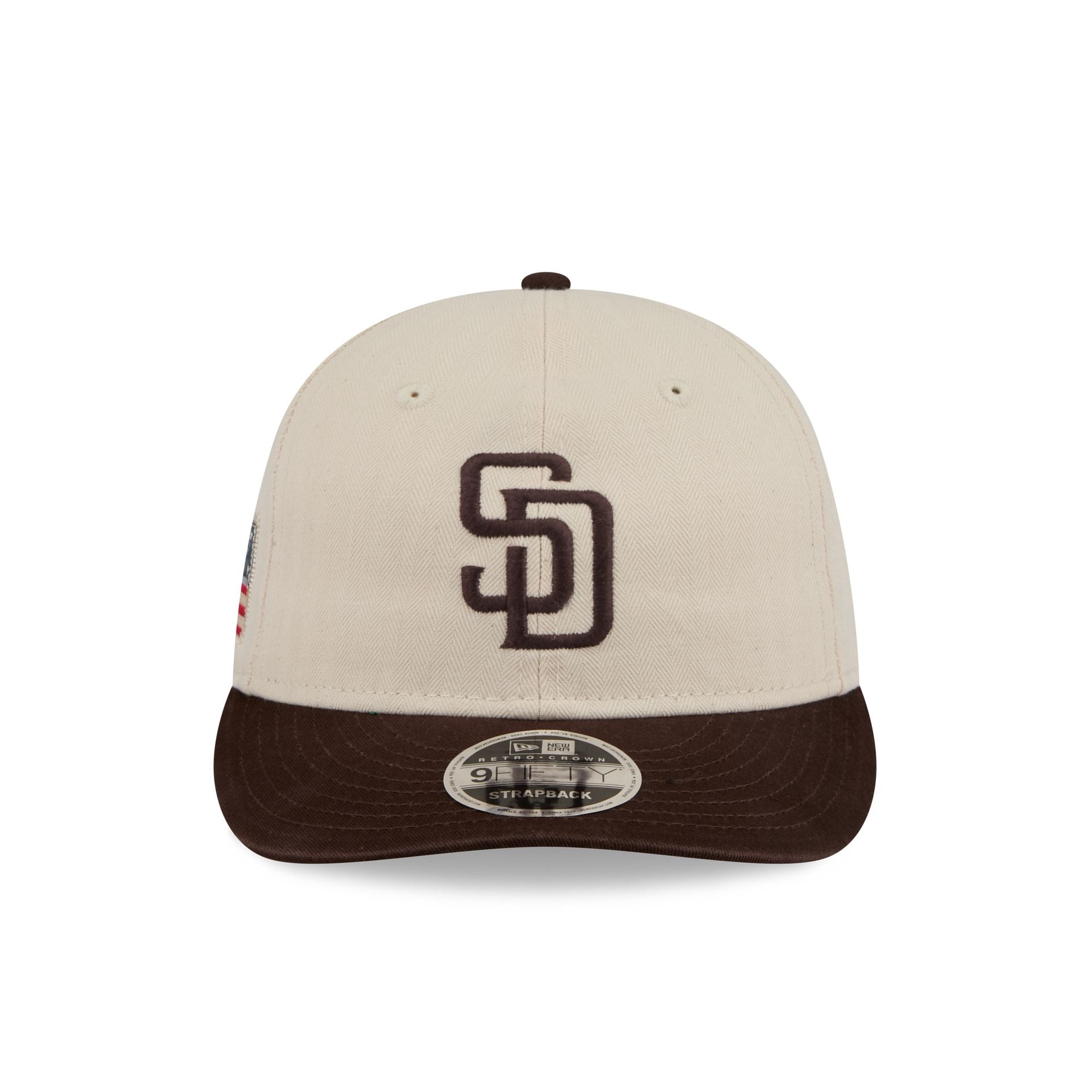 San Diego Padres Three Looms Americana Herringbone Retro Crown 9FIFTY Adjustable Hat