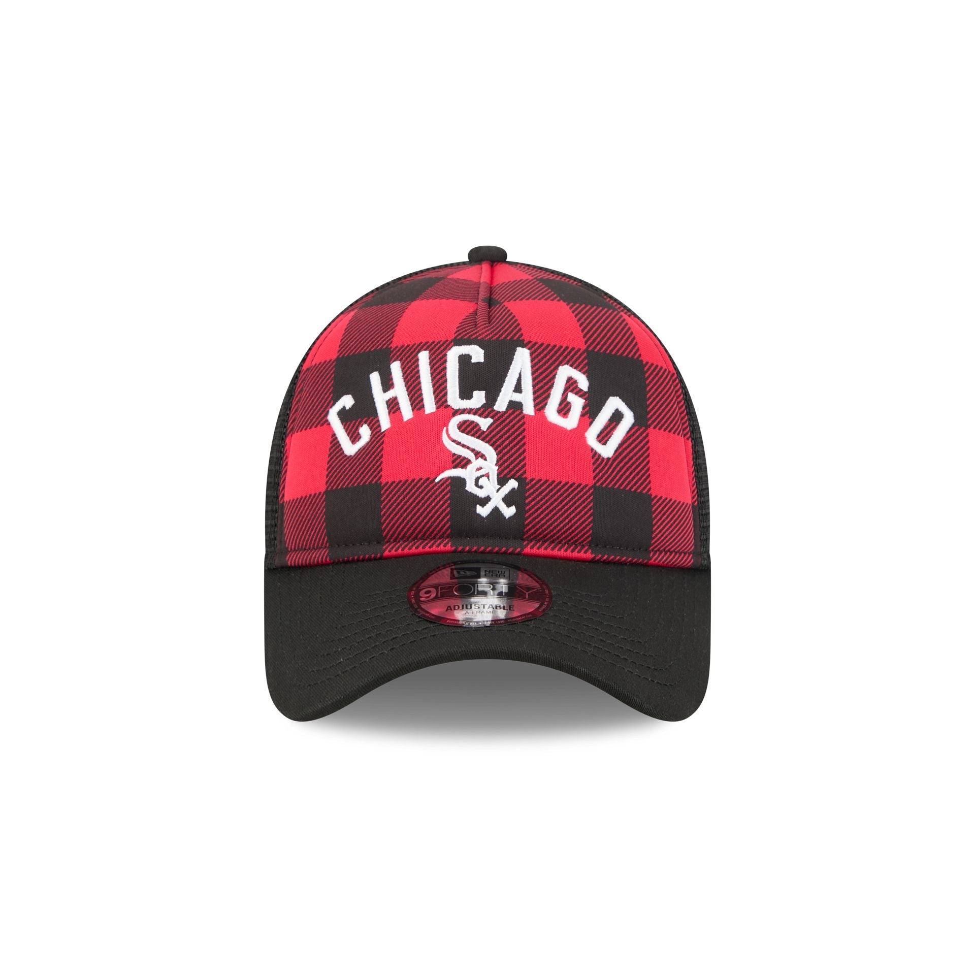 Chicago White Sox Evergreen Check 9FORTY A-Frame Trucker Hat