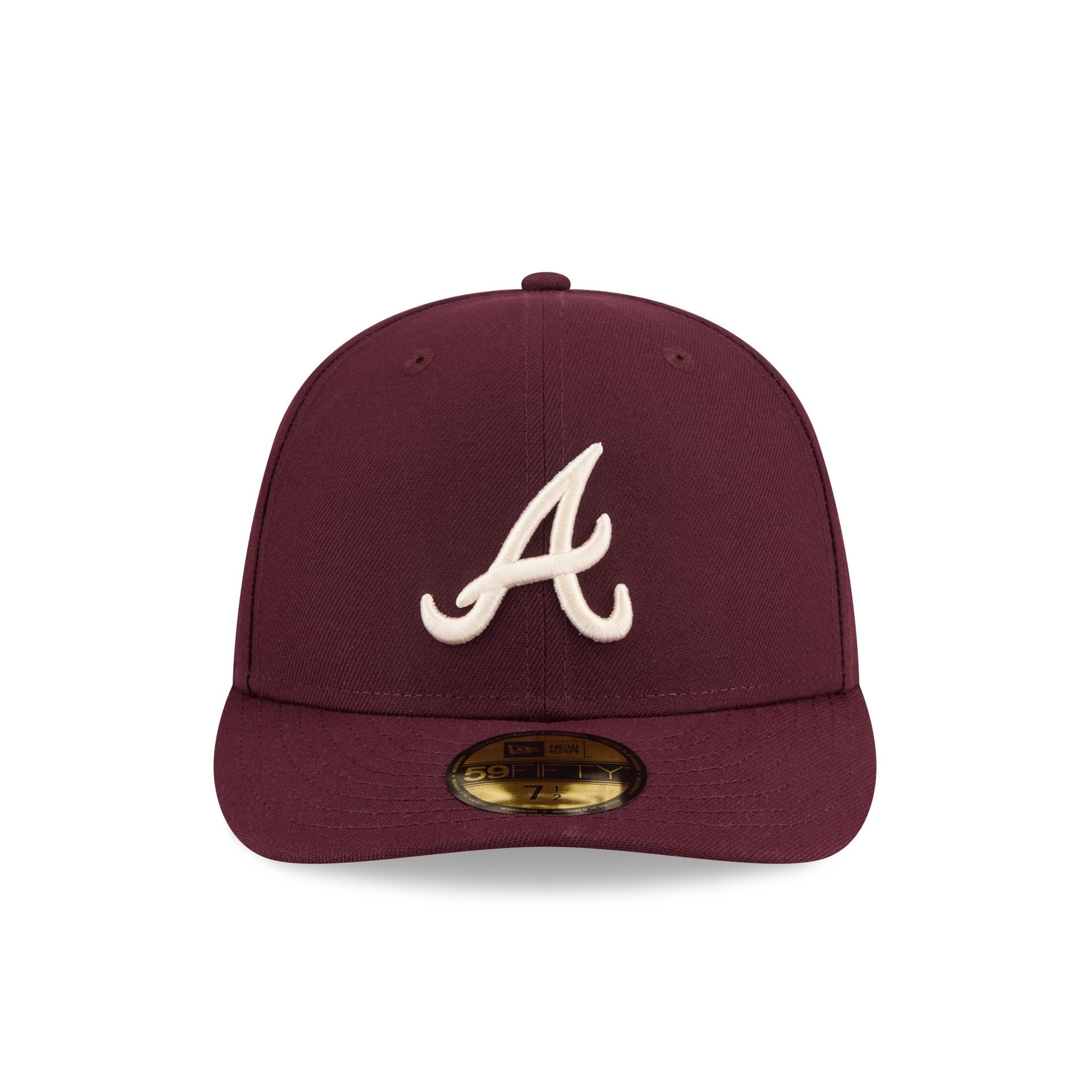 Atlanta Braves Maroon Pre-Curve 59FIFTY Fitted Hat
