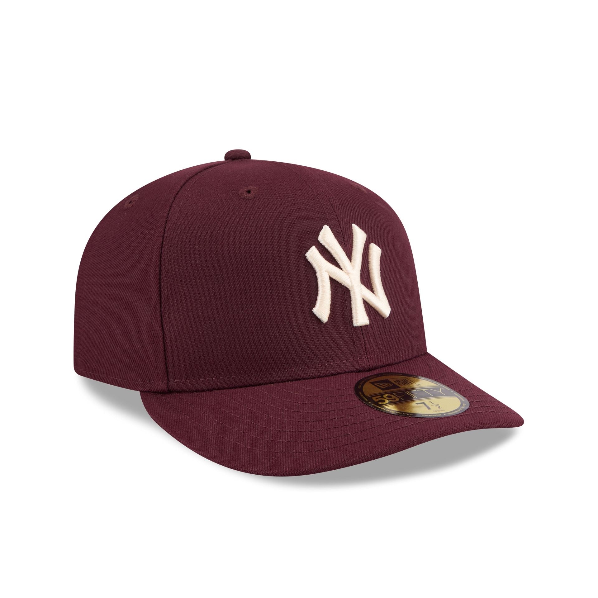 New York Yankees Maroon Pre-Curve 59FIFTY Fitted Hat