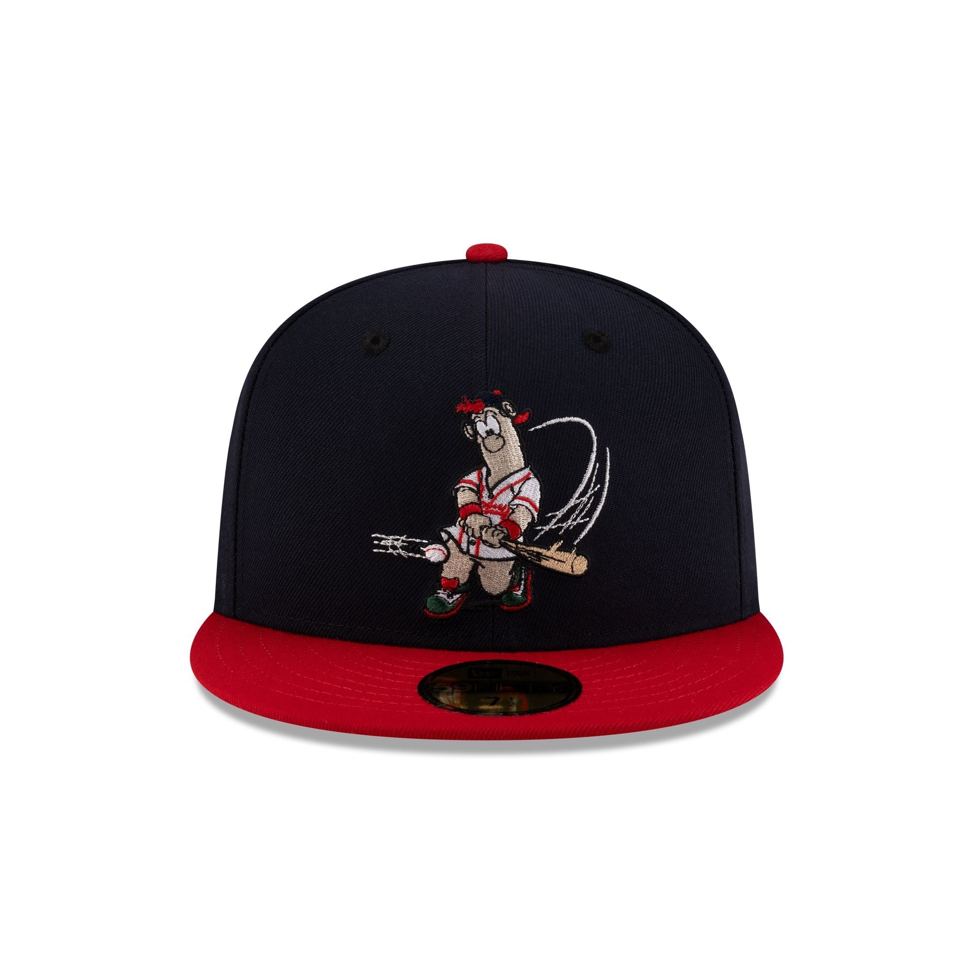 Atlanta Braves Mascot Navy 59FIFTY Fitted Hat