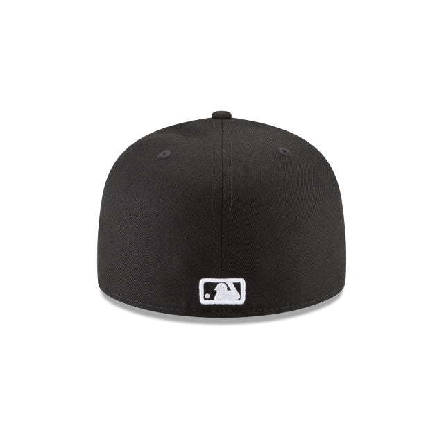 Chicago White Sox Black and White Basic 59FIFTY Fitted Hat