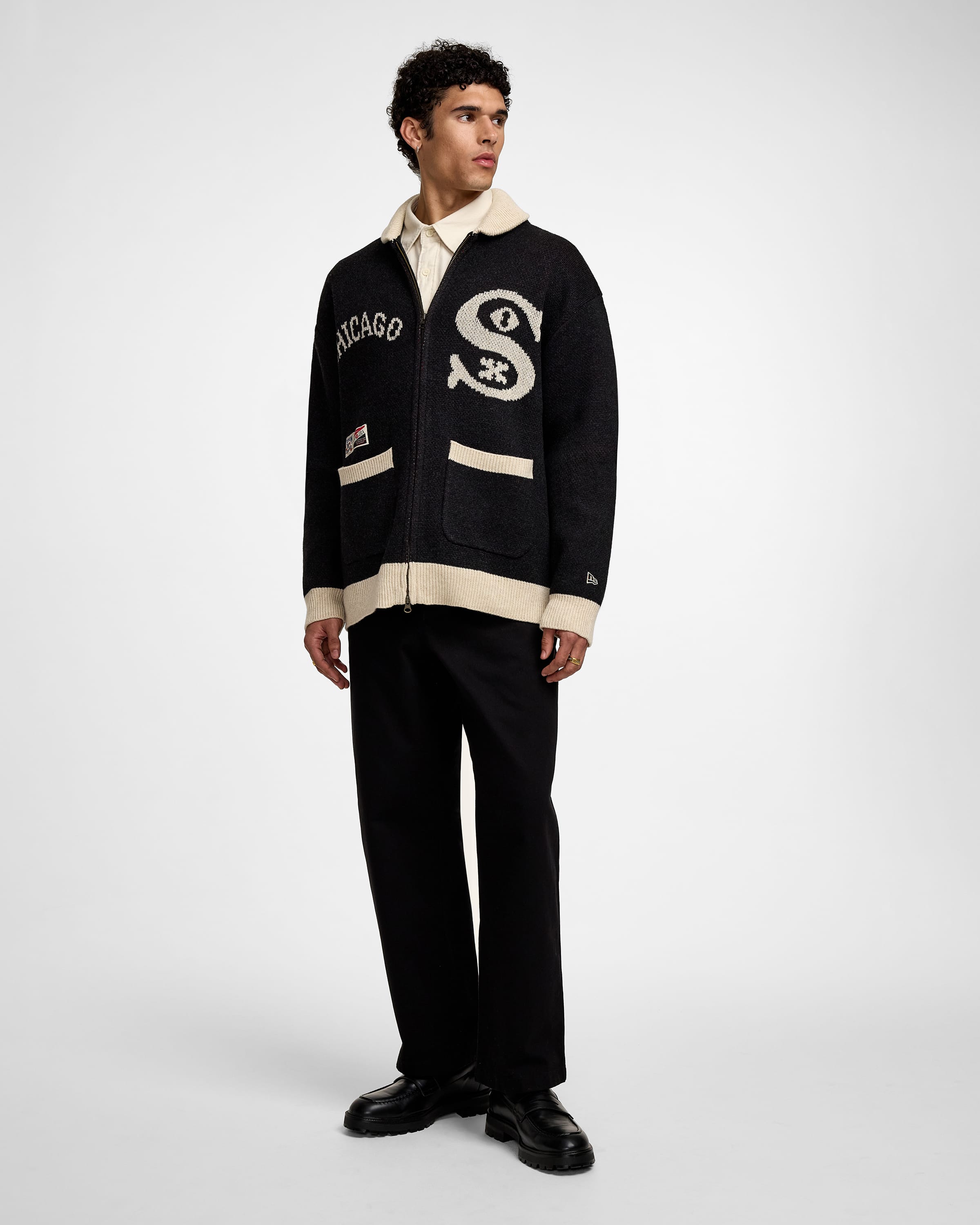 Chicago White Sox Black Cowichan Cardigan