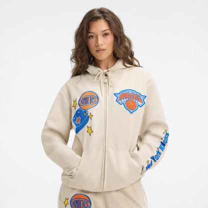 Atlanta Braves Stone Logo Select Full-Zip Hoodie