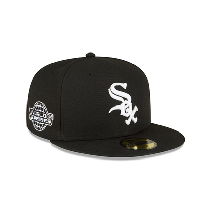 Chicago White Sox Sidepatch Black 59FIFTY Fitted Hat