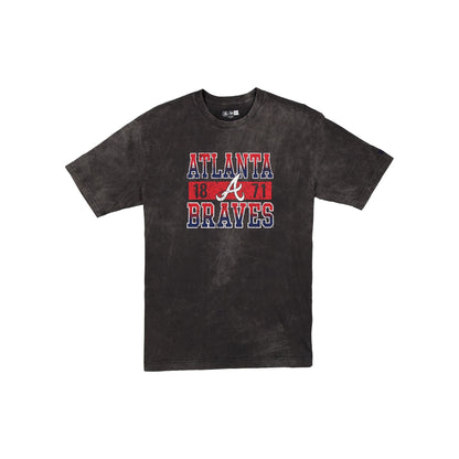 Atlanta Braves Oversized Washed Black T-Shirt
