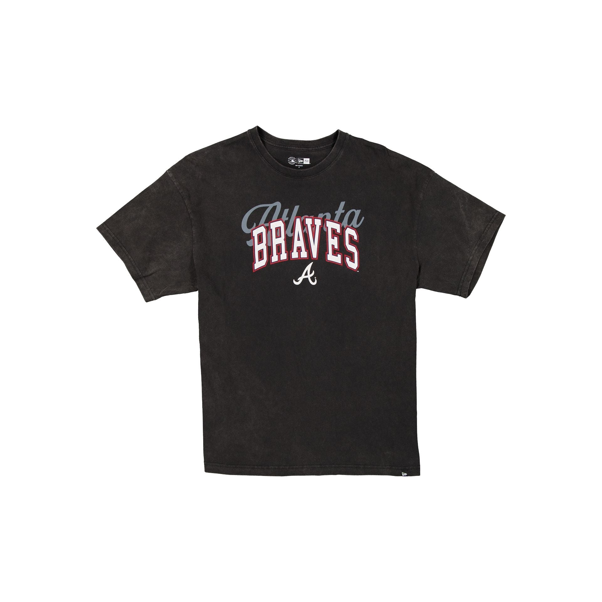 Atlanta Braves Women's Oversized Washed Black T-Shirt