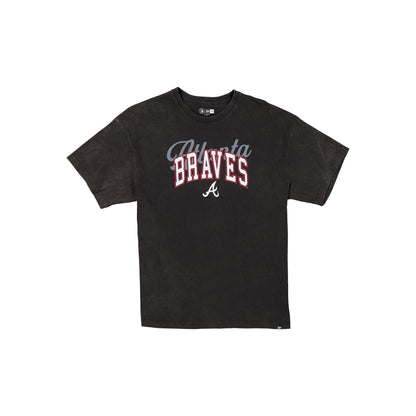 Atlanta Braves Women's Oversized Washed Black T-Shirt