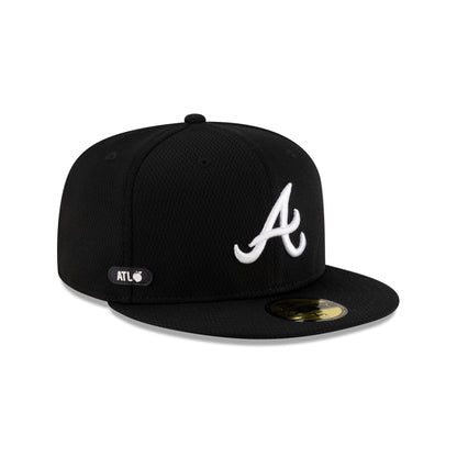 Atlanta Braves 2025 Clubhouse Black 59FIFTY Fitted Hat