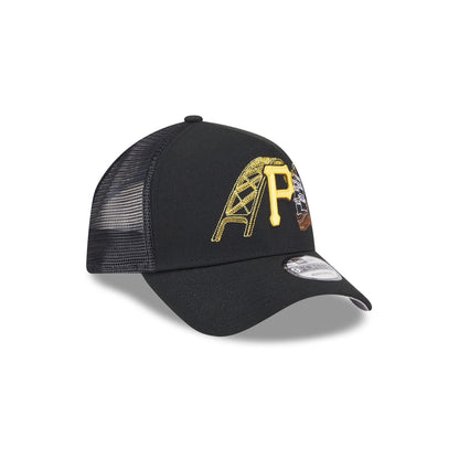 Pittsburgh Pirates State Stitch 9FORTY A-Frame Trucker Hat