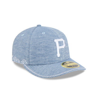 Pittsburgh Pirates Hand Stitched Chambray Low Profile 59FIFTY Fitted Hat