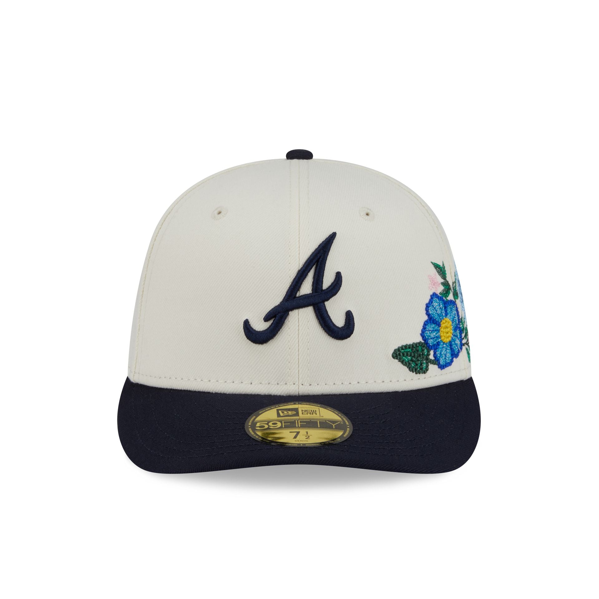 Atlanta Braves Tonal Florals White 59FIFTY Fitted Hat