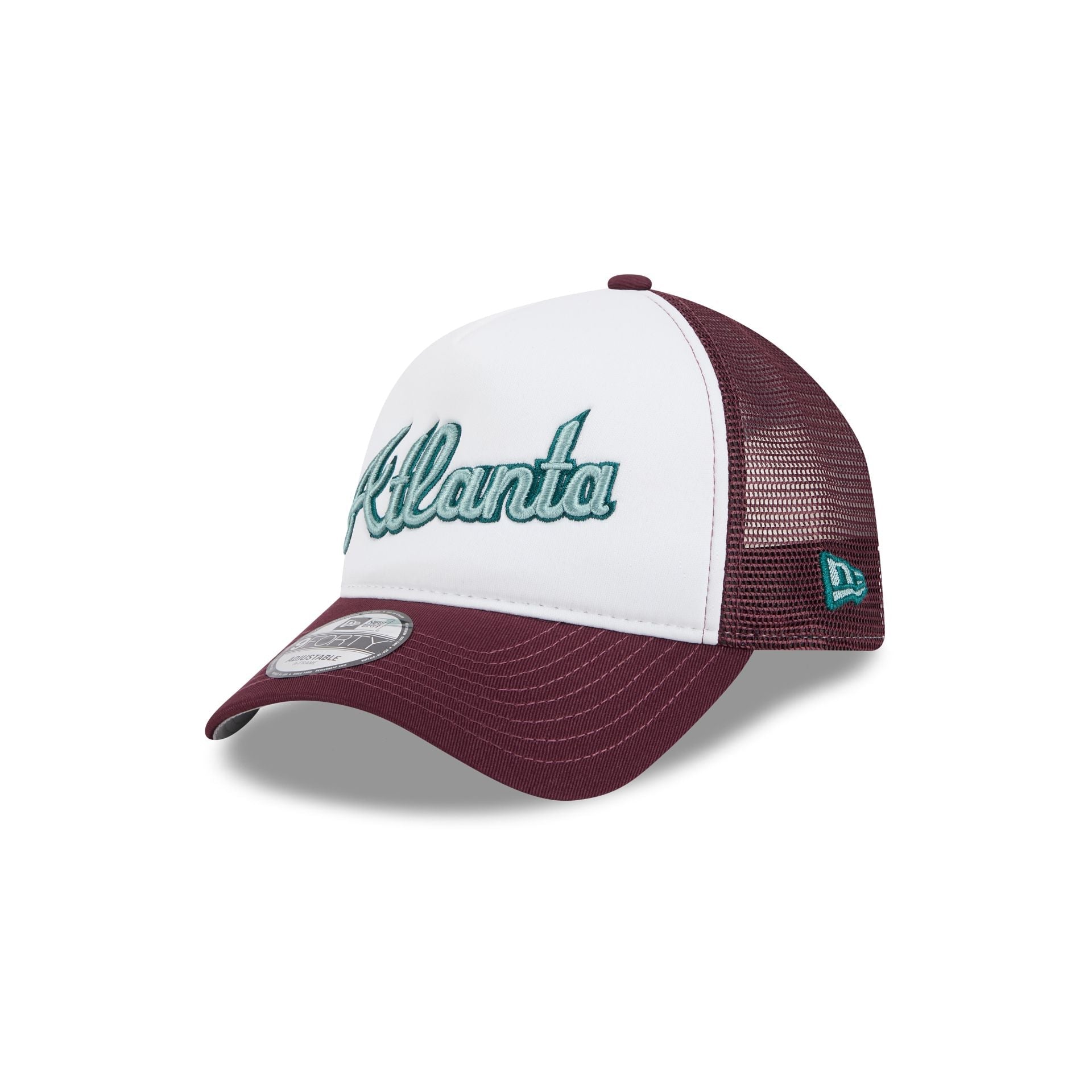 Atlanta Braves Optic White 9FORTY A-Frame Snapback Hat