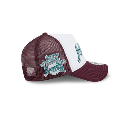 Atlanta Braves Optic White 9FORTY A-Frame Snapback Hat