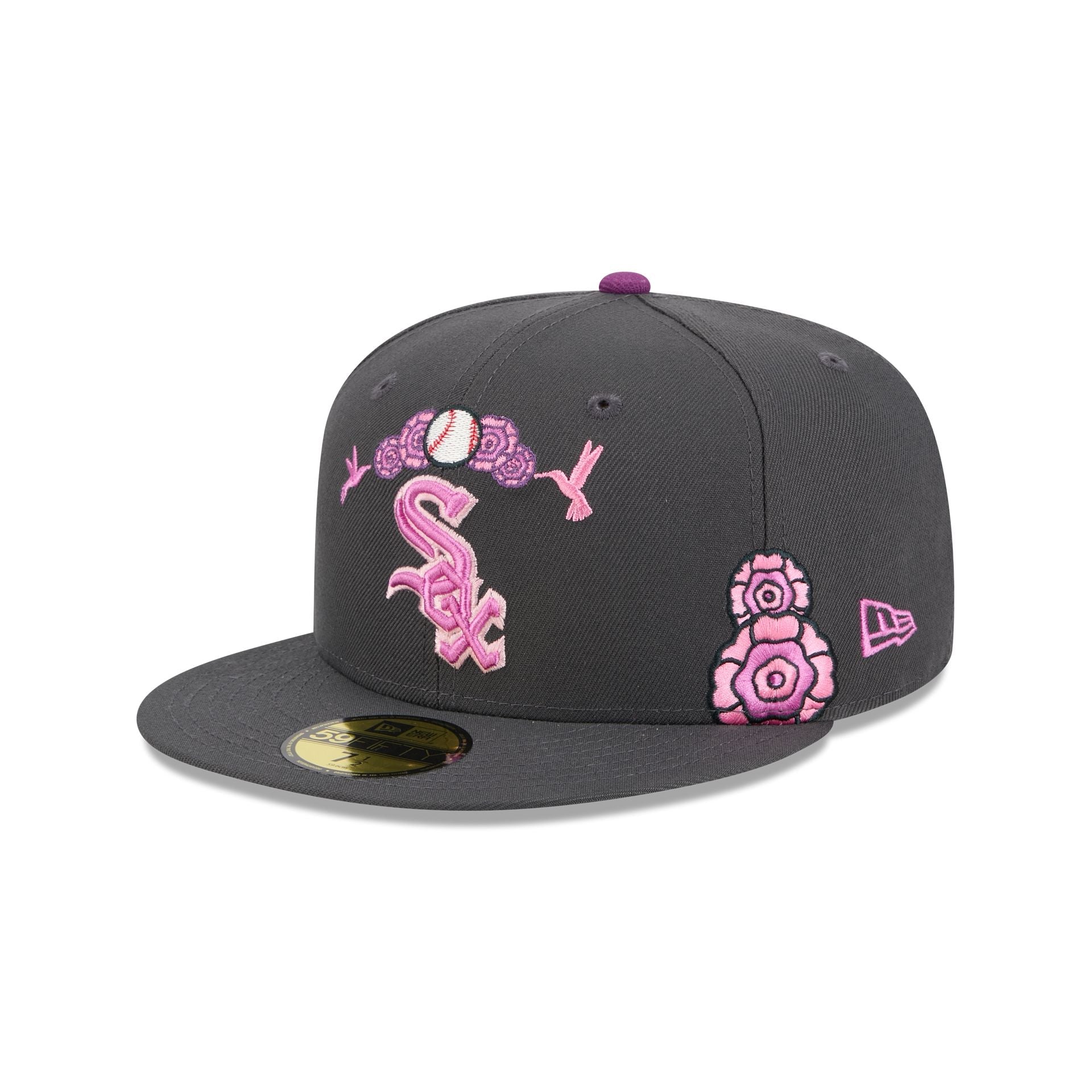 Chicago White Sox Day of the Dead Graphite 59FIFTY Fitted Hat