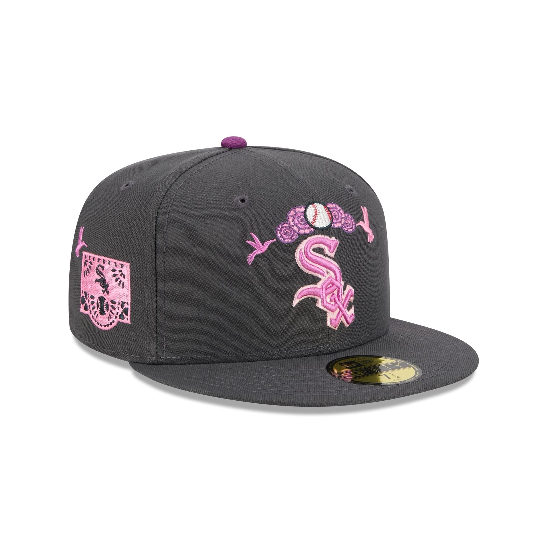 Chicago White Sox Day of the Dead Graphite 59FIFTY Fitted Hat