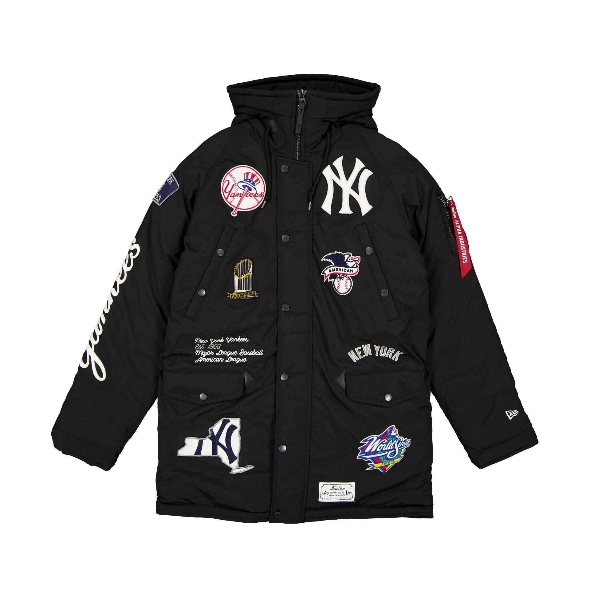 Alpha Industries x New York Yankees Black N-3B Parka Jacket