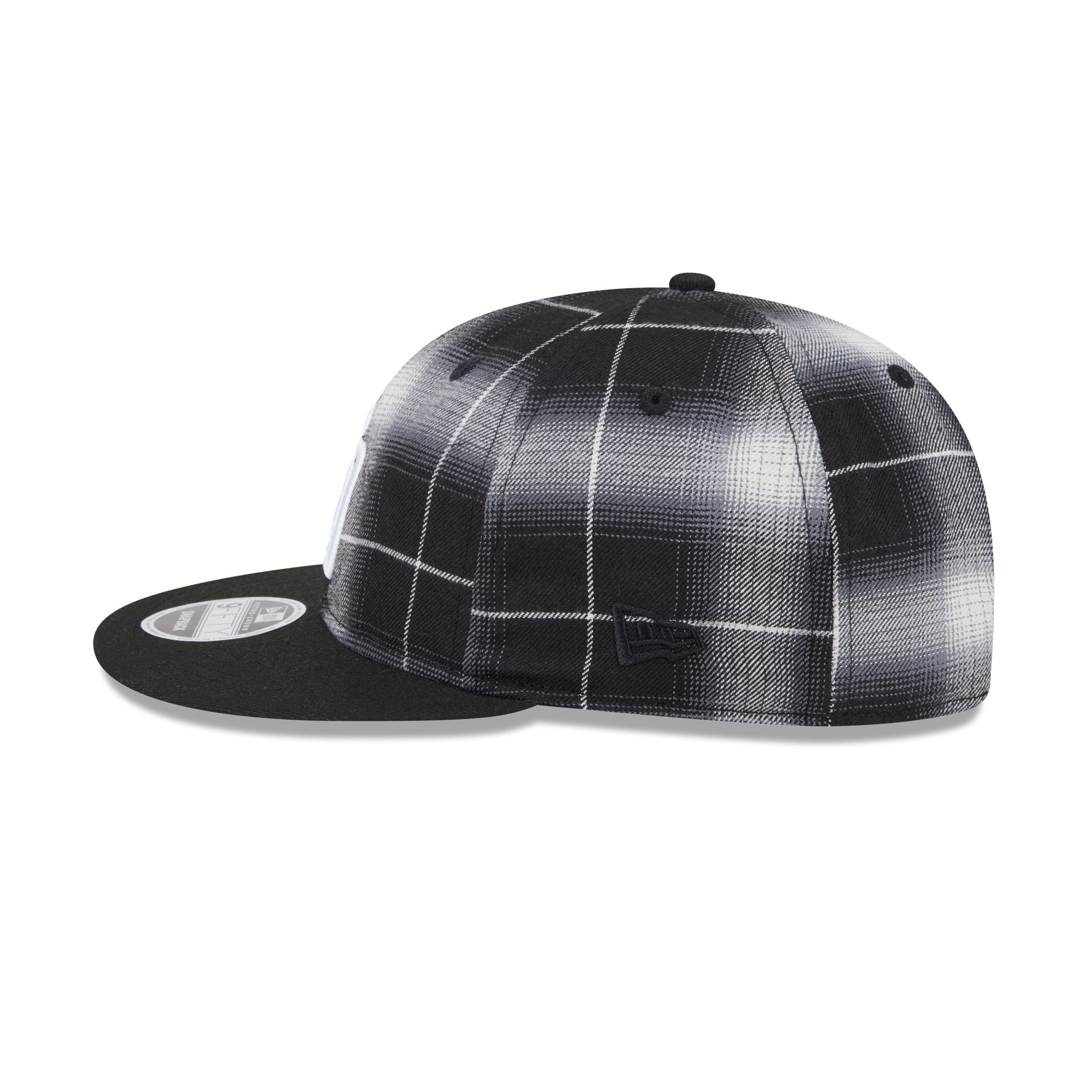 San Diego Padres Black and White Plaid Retro Crown 9FIFTY Snapback Hat