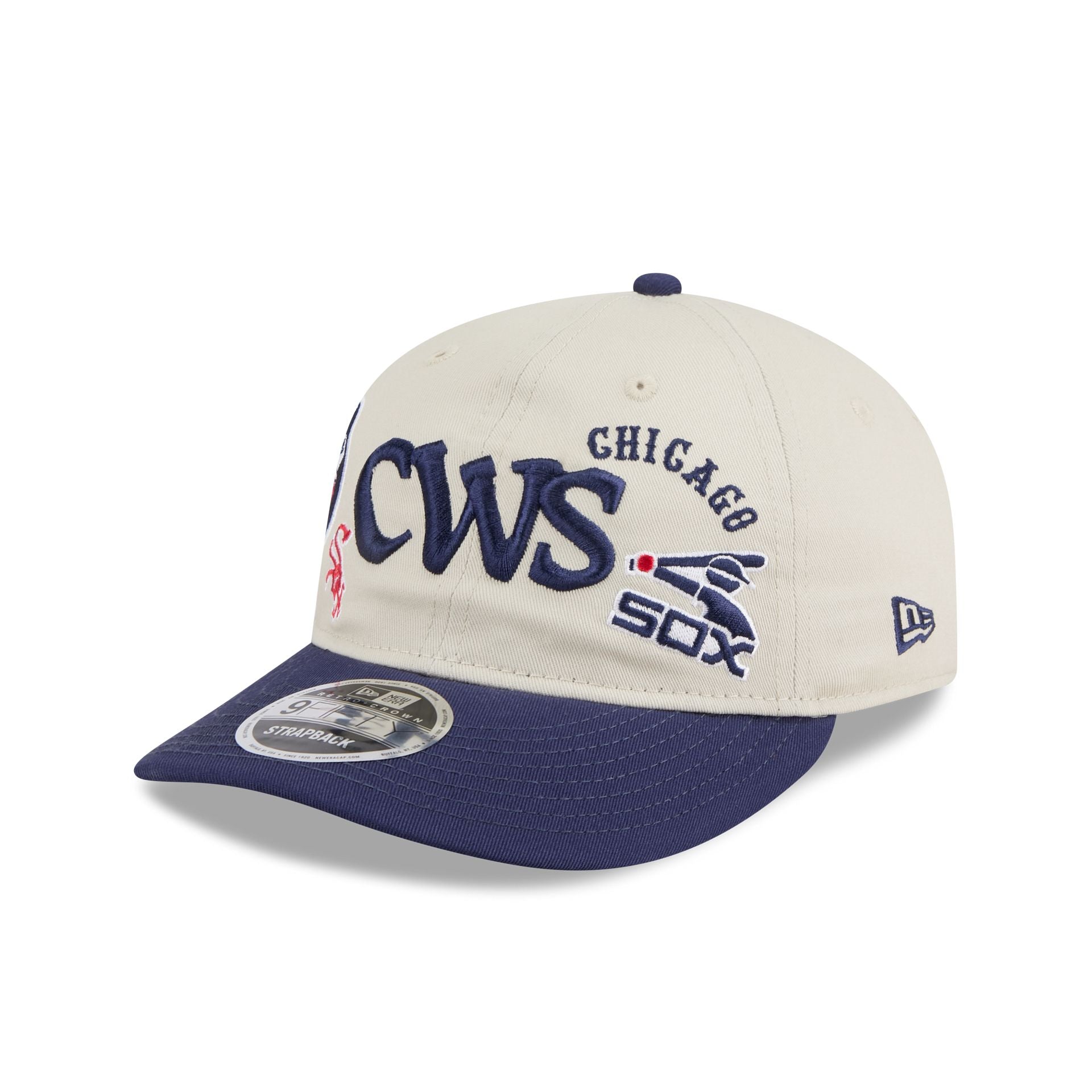 Chicago White Sox Scattered Patches Retro Crown 9FIFTY Snapback Hat