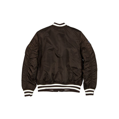 Alpha Industries x New York Yankees Brown MA-1 Bomber Jacket