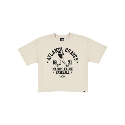 Atlanta Braves Throwback Prep Stone Women's Cropped T-Shirt