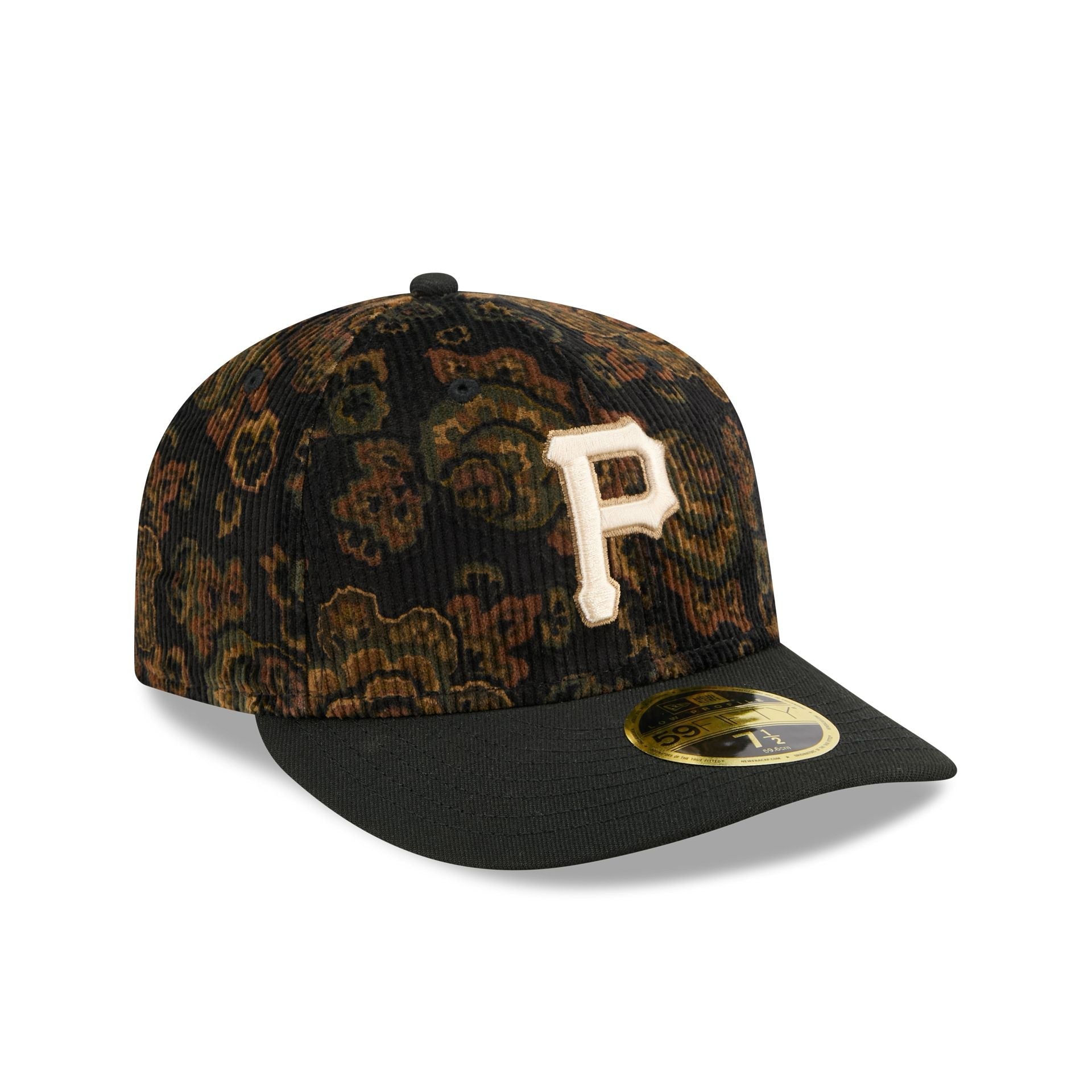 Pittsburgh Pirates Three Looms Floral Cord Low Profile 59FIFTY Fitted Hat