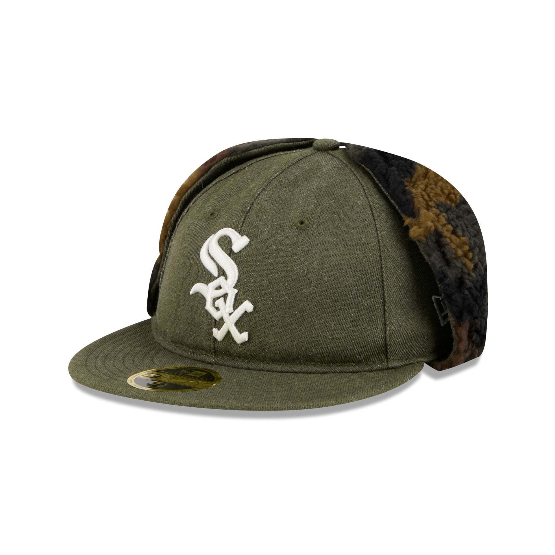 Chicago White Sox Three Looms Cotton Twill Camo Retro Crown Dog Ear 59FIFTY Fitted Hat