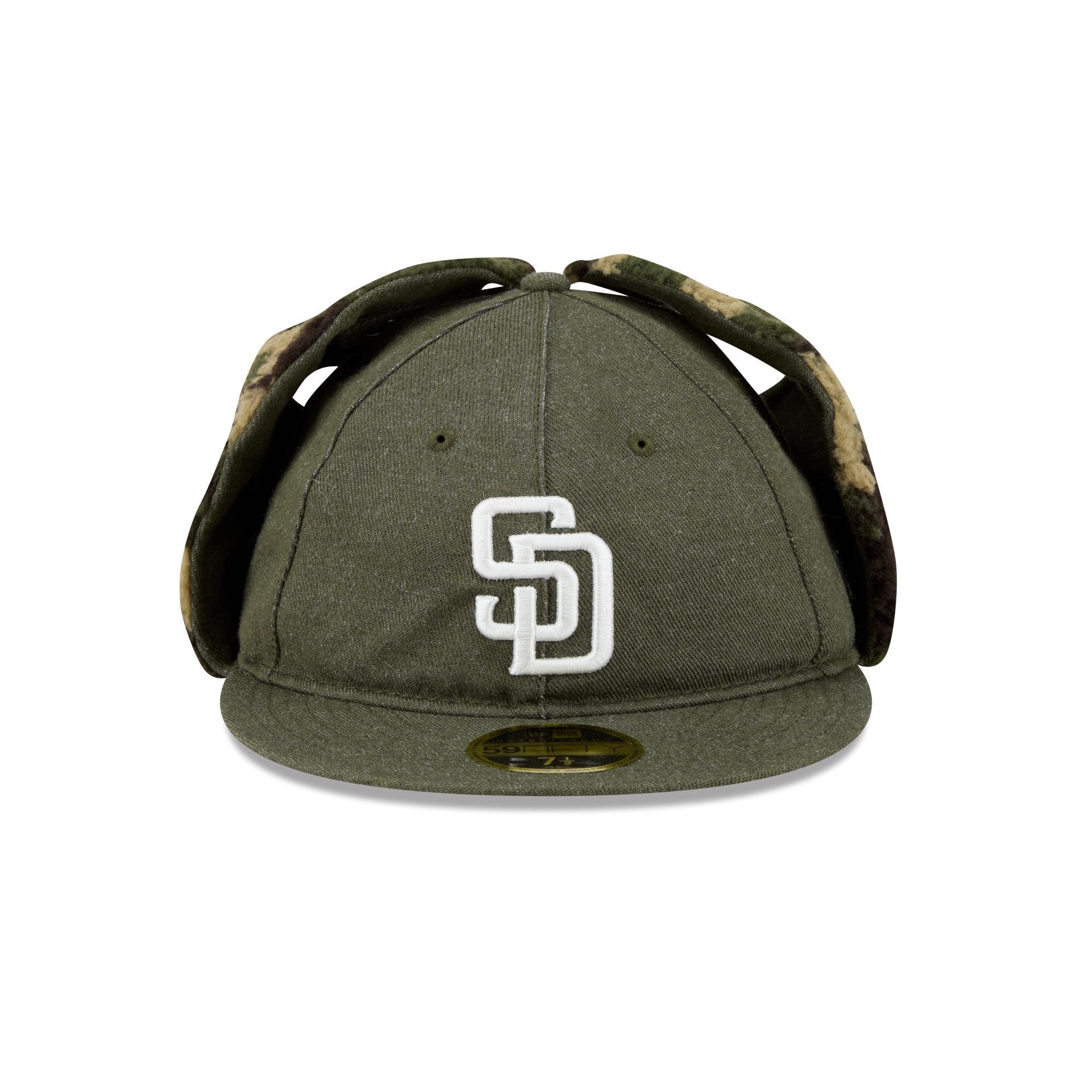 San Diego Padres Three Looms Cotton Twill Camo Retro Crown Dog Ear 59FIFTY Fitted Hat