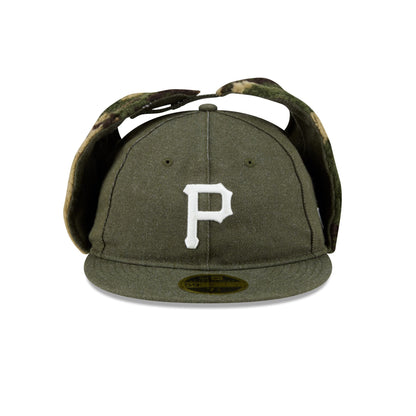Pittsburgh Pirates Three Looms Cotton Twill Camo Retro Crown Dog Ear 59FIFTY Fitted Hat