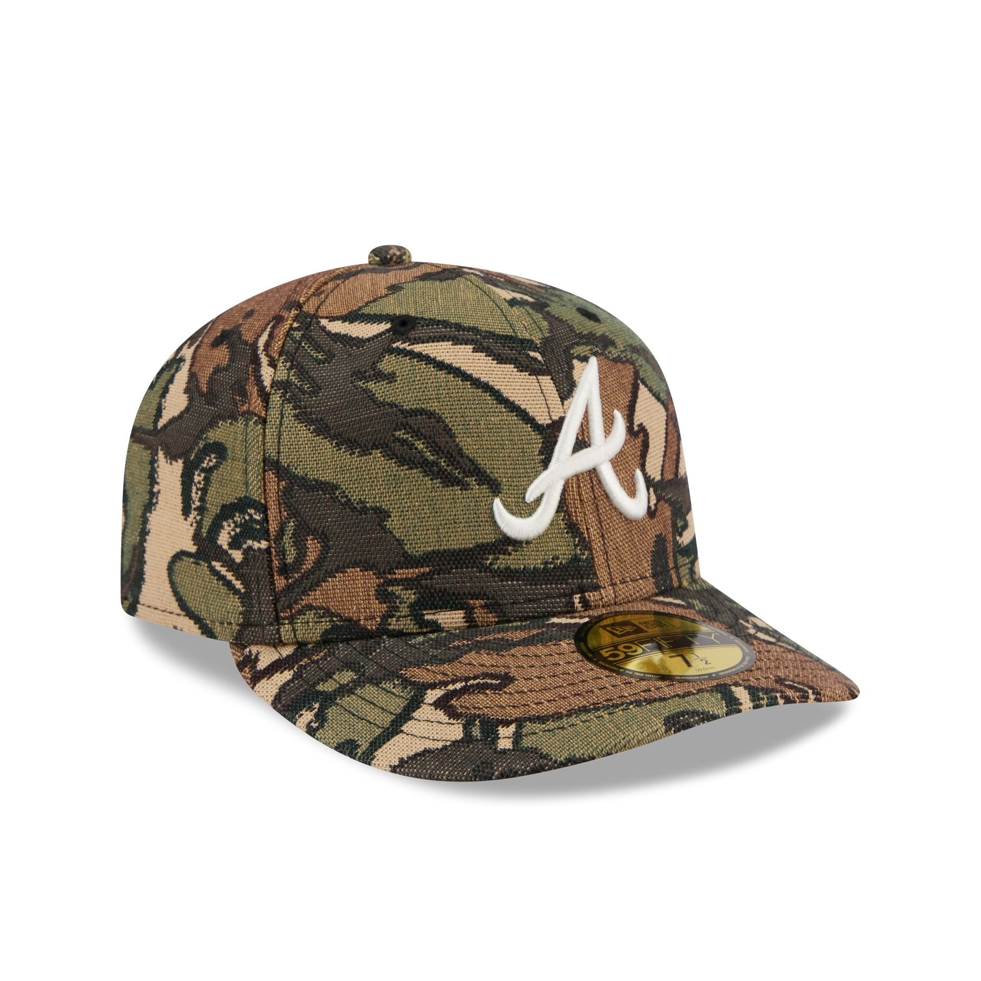 Atlanta Braves Three Looms Jacquard Camo 59FIFTY Fitted Hat