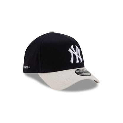 Siegelman Stable x New York Yankees Gray Visor 9FORTY A-Frame Snapback Hat