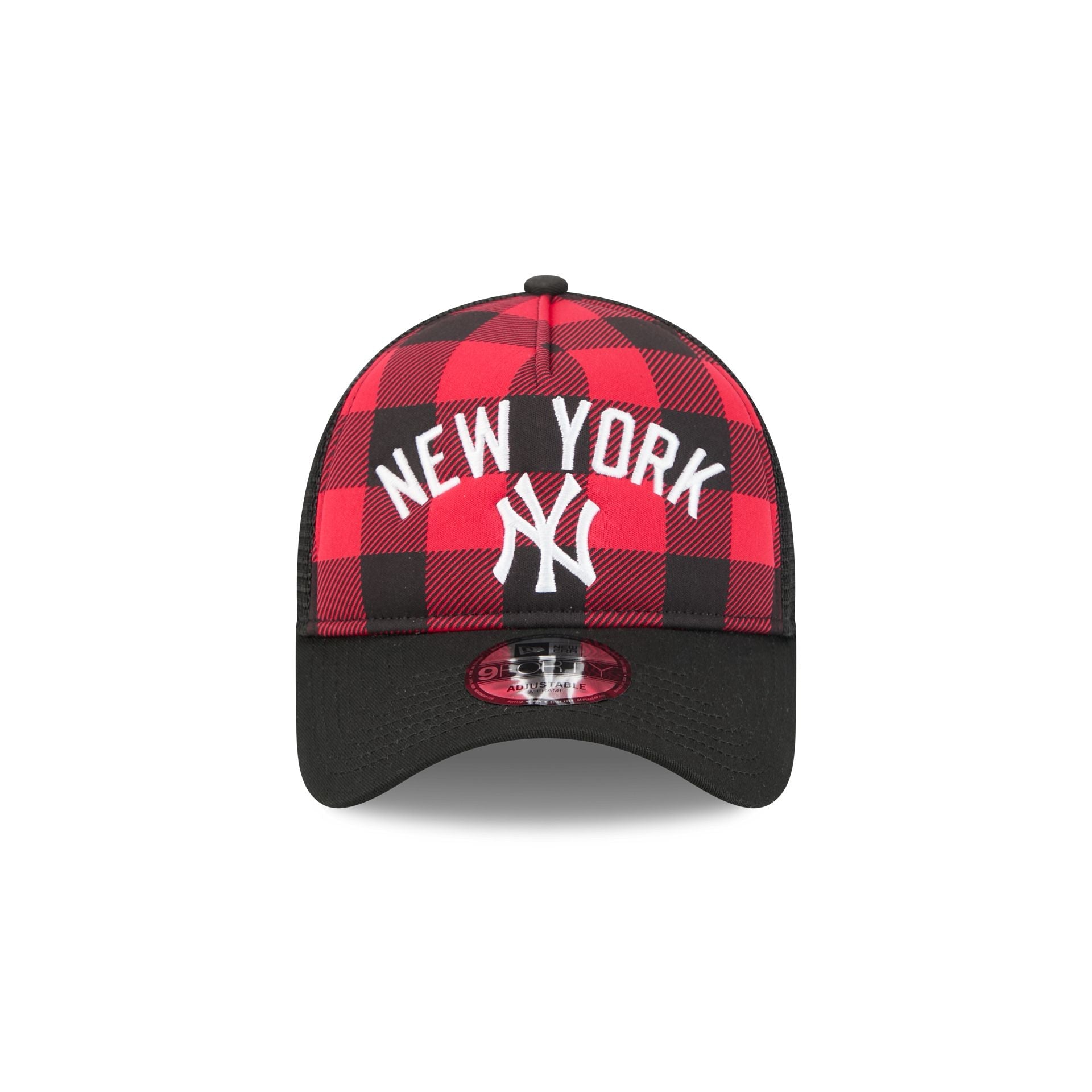 New York Yankees Evergreen Check 9FORTY A-Frame Trucker Hat
