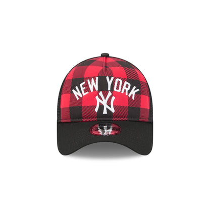 New York Yankees Evergreen Check 9FORTY A-Frame Trucker Hat