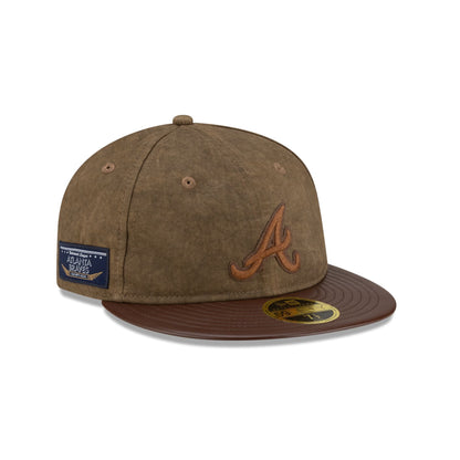Atlanta Braves Utility Linen Retro Crown 59FIFTY Fitted Hat