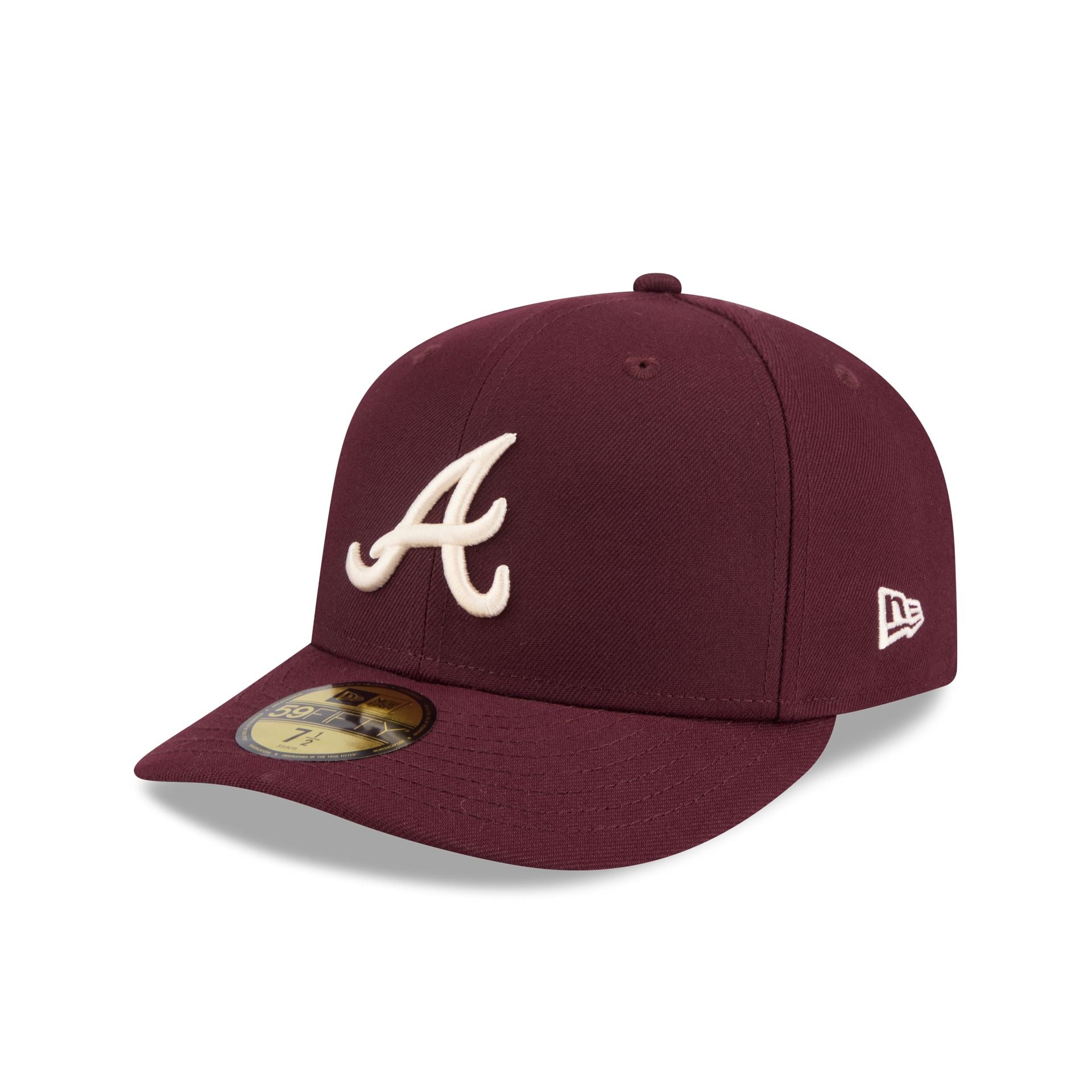 Atlanta Braves Maroon Pre-Curve 59FIFTY Fitted Hat
