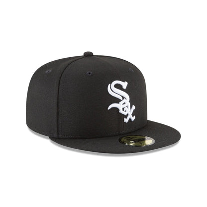 Chicago White Sox Black and White Basic 59FIFTY Fitted Hat