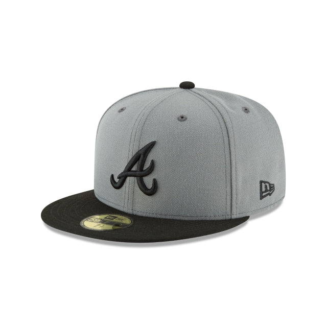 Atlanta Braves Storm Gray Basic 59FIFTY Fitted Hat