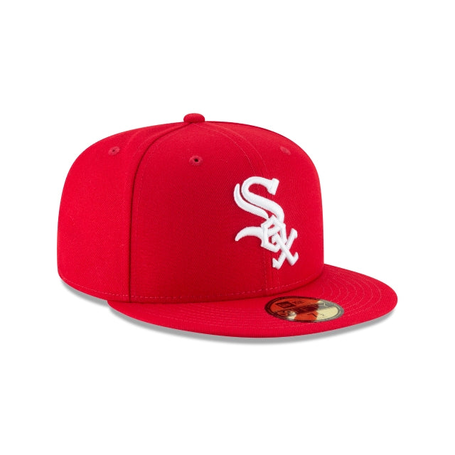 Chicago White Sox Scarlet Basic 59FIFTY Fitted Hat